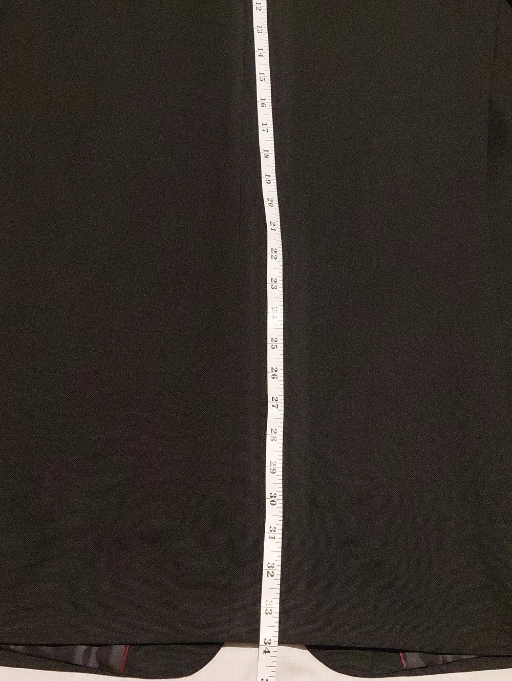 Bolzano Black Men's 3 Button Suit Jacket with Silver Buttons